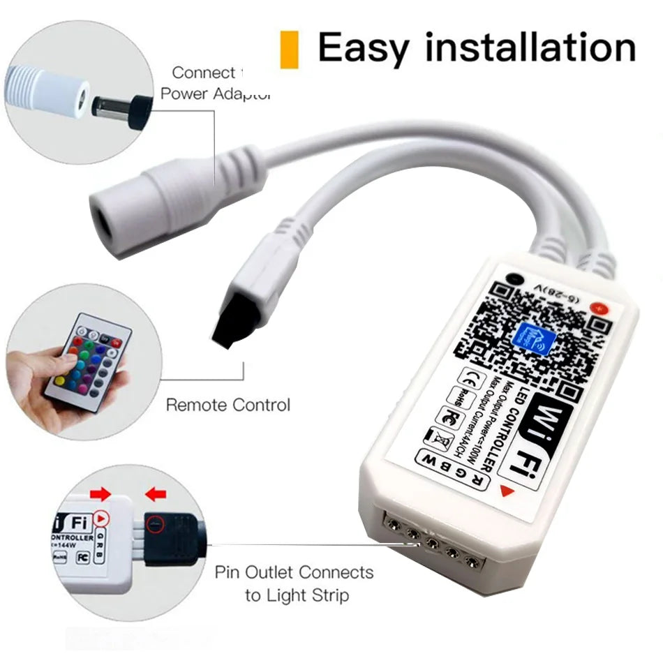 WiFi Smart LED Strip Controller — RGB App Control