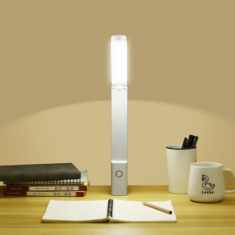 Foldable LED Desk Lamp — Rechargeable & Dimmable